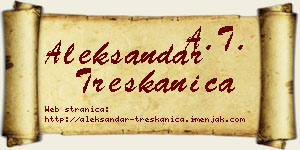 Aleksandar Treskanica vizit kartica